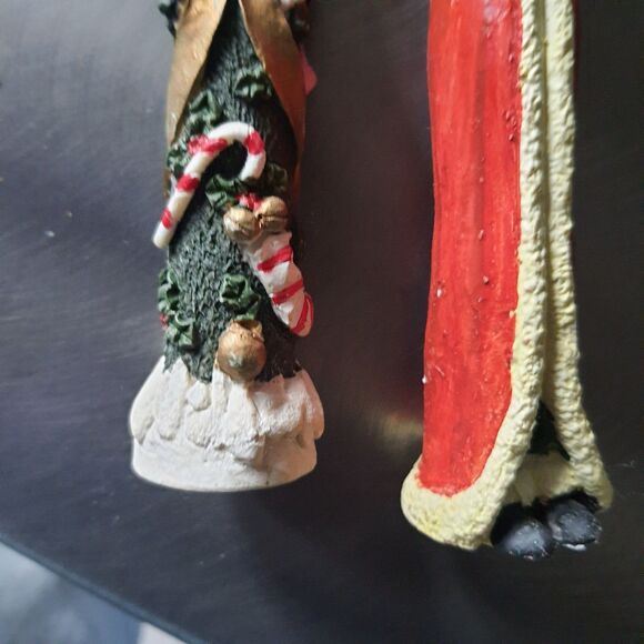 Vintage Lot Of 2 Slim Skinny Santas 6" Figurines Christmas Tree Holiday Decor - Picture 4 of 8
